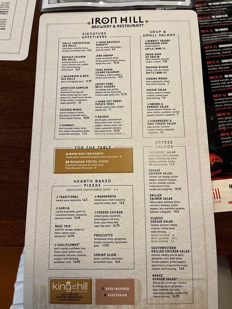 Iron Hill Brewery and Restaurant - Rehoboth Beach, DE menu_pic