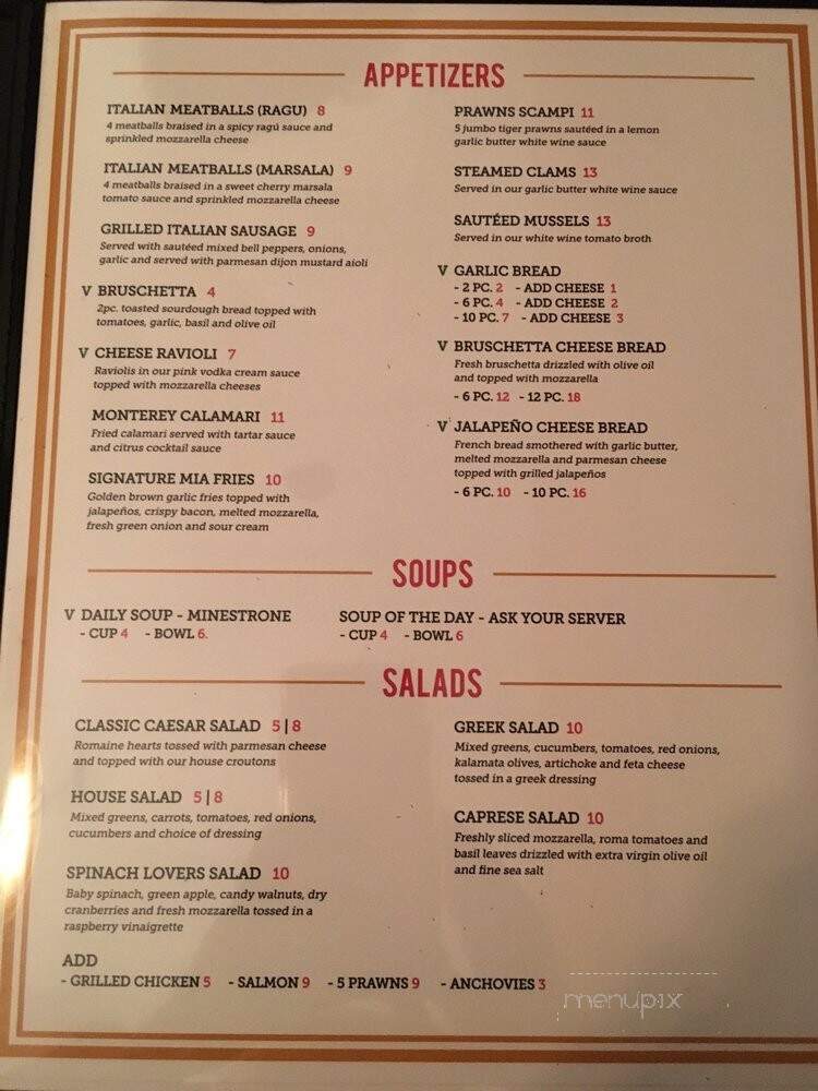 Pasta Mia - Salinas, CA menu_pic