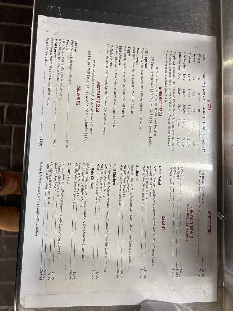 Pizza 21 - Whittier, CA menu_pic