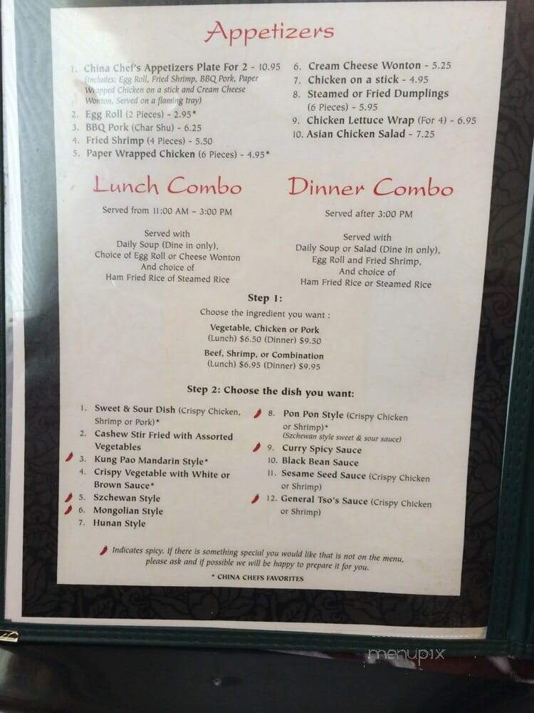 China Chef - Riverton, UT menu_pic