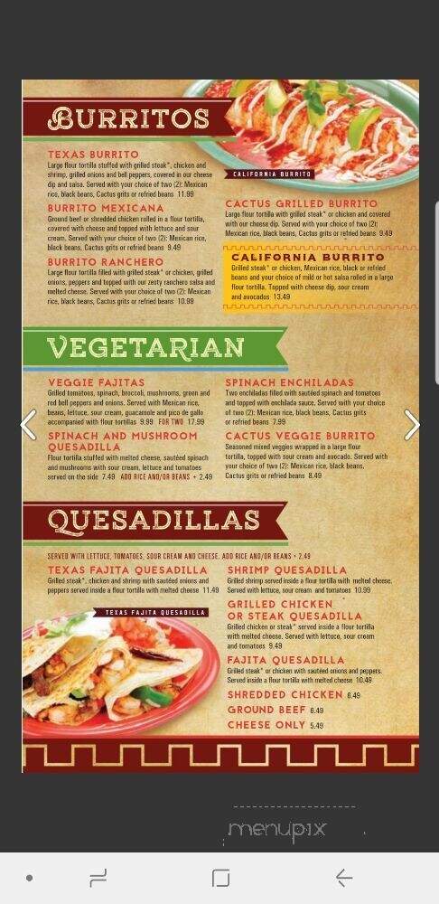 Cactus Cantina Mexican Grill of Fairhope - Fairhope, AL menu_pic