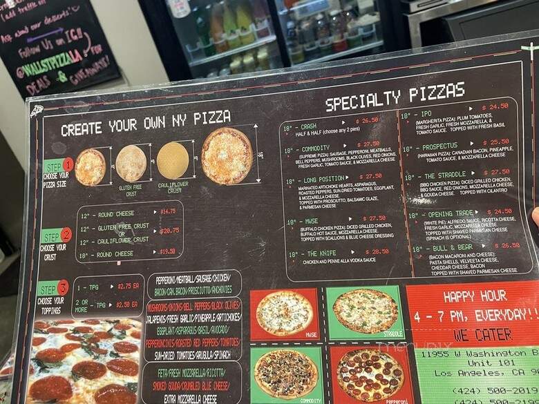 Wall ST Pizza - Los Angeles, CA menu_pic