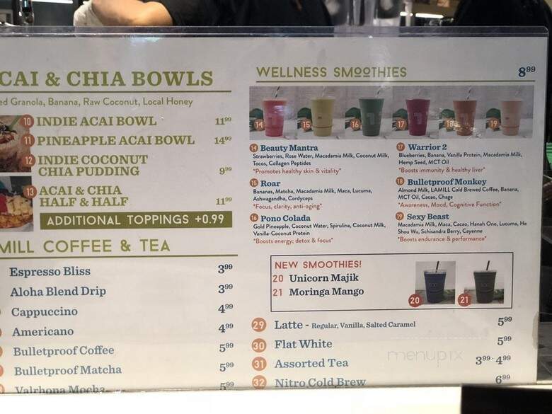 Indie Girl - Honolulu, HI menu_pic
