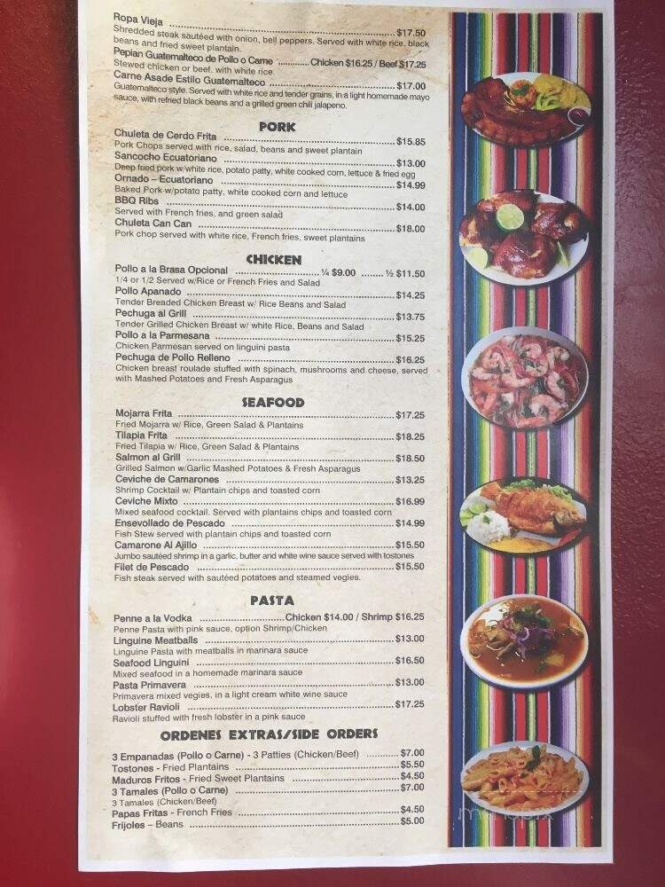 La Choza - Croydon, PA menu_pic