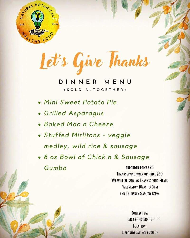 Bolingo's Plant-Based Kitchen - New Orleans, LA menu_pic