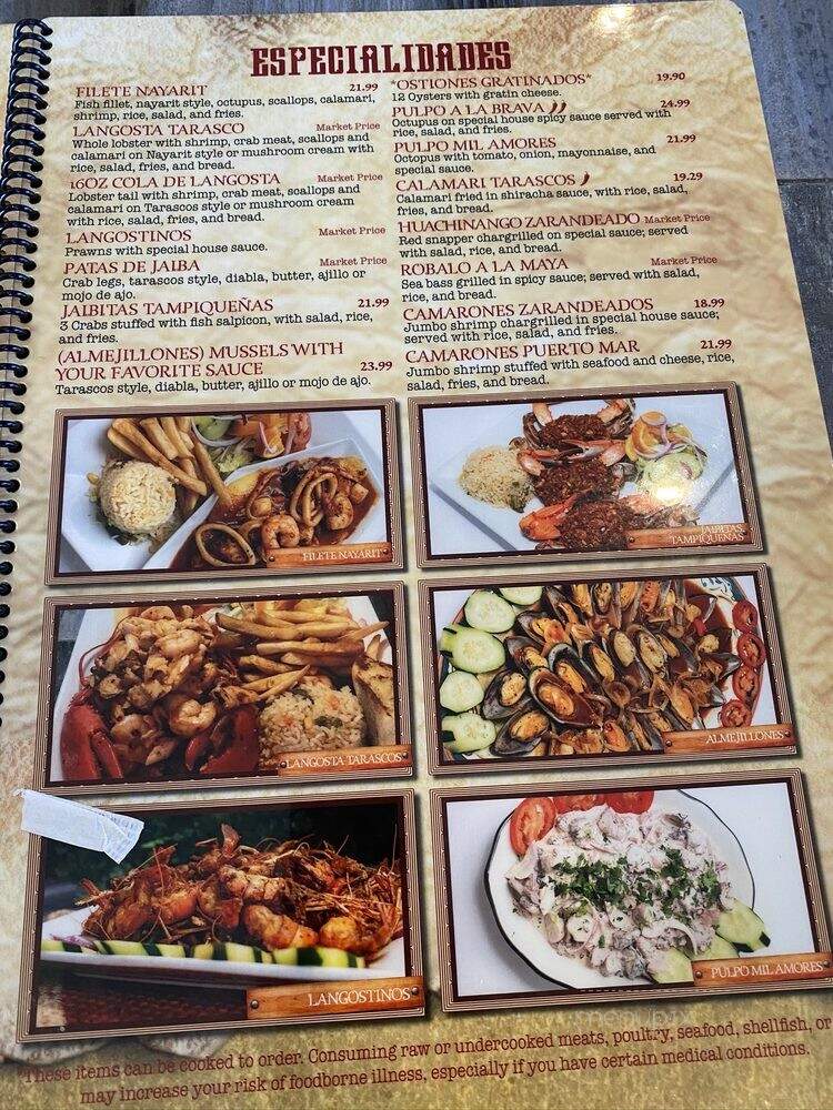 Tarascos - Greenville, SC menu_pic