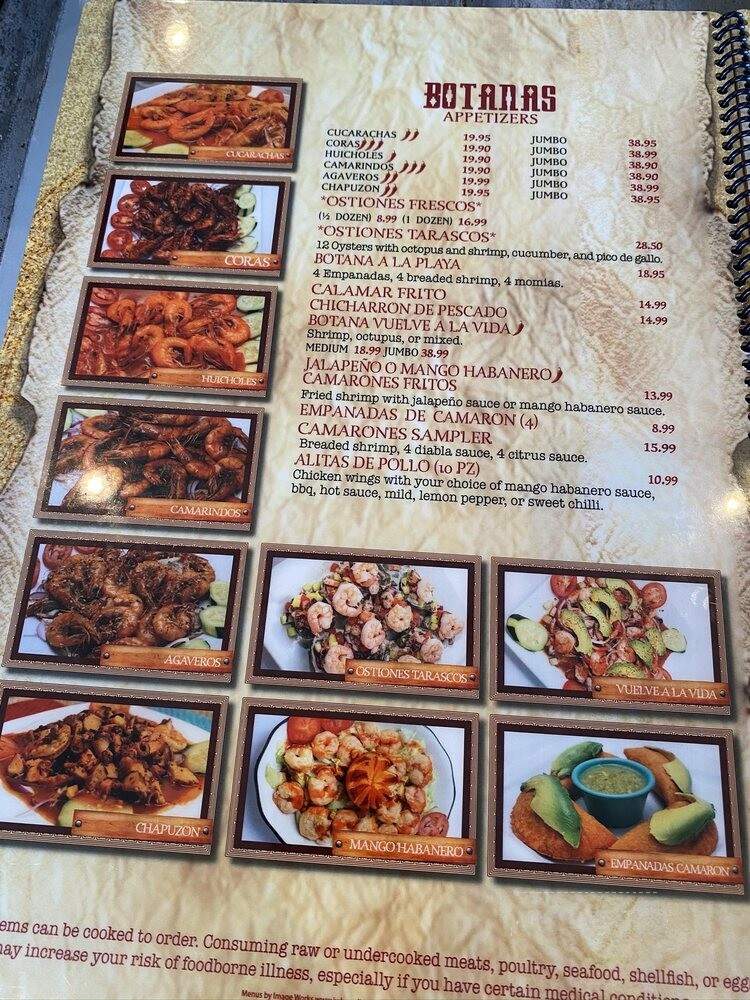 Tarascos - Greenville, SC menu_pic