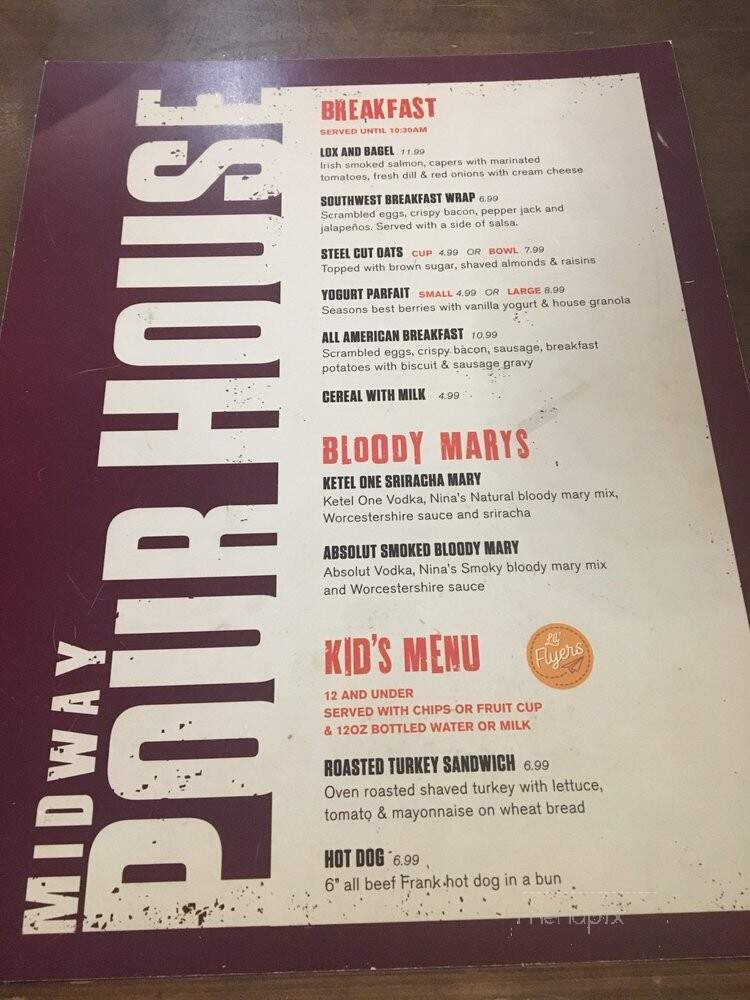 Pour House Midway - Chicago, IL menu_pic