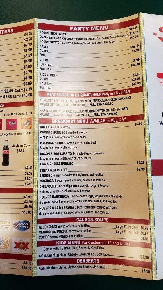 Si Como No! - Eastvale, CA menu_pic