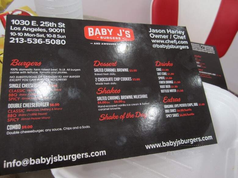Baby J's Burgers - Los Angeles, CA