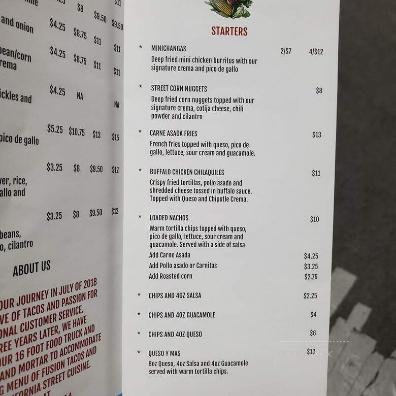 Tuesdays - Columbus, GA menu_pic