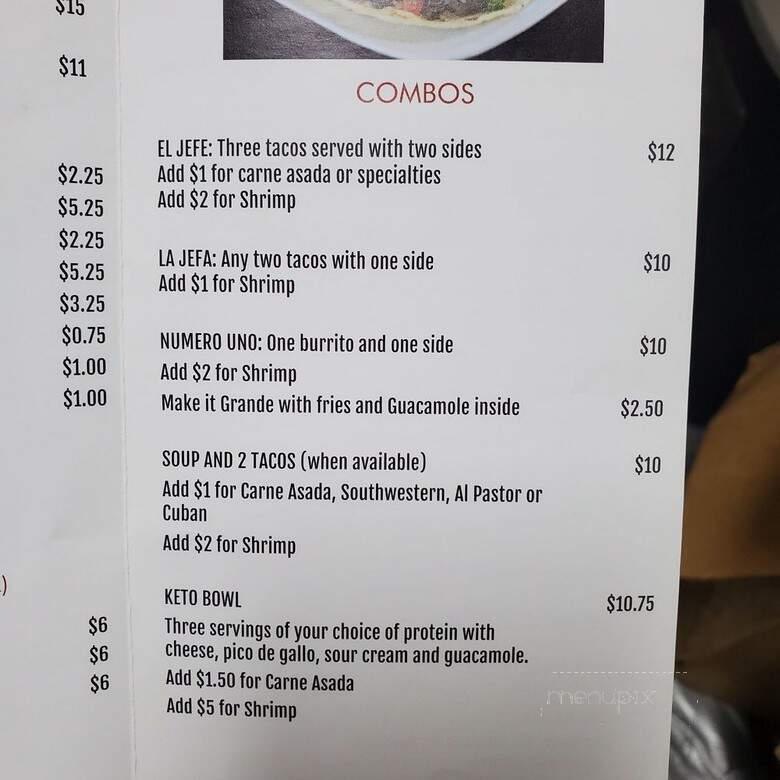Tuesdays - Columbus, GA menu_pic