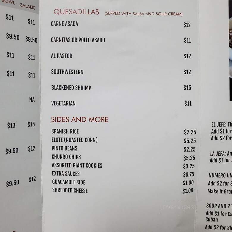 Tuesdays - Columbus, GA menu_pic