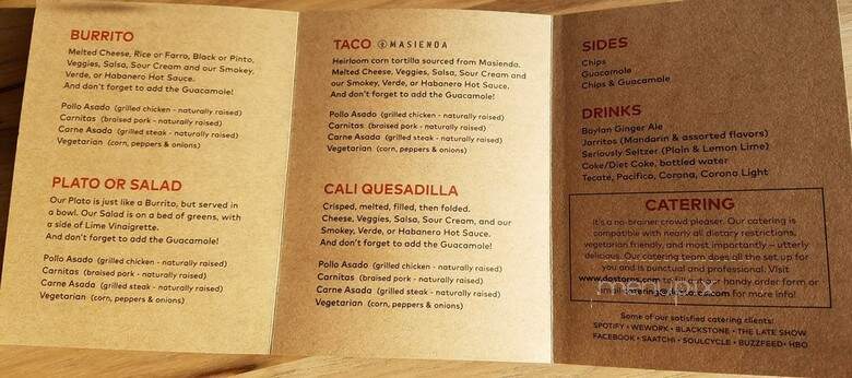 Dos Toros Taqueria - Chicago, IL menu_pic