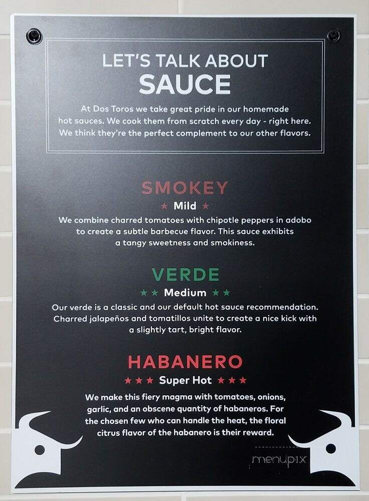 Dos Toros Taqueria - Chicago, IL menu_pic