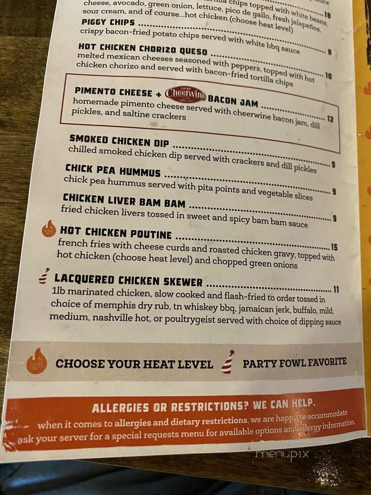 Party Fowl - Murfreesboro, TN menu_pic
