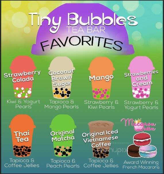 Tiny Bubbles Tea Bar - Woodstock, GA menu_pic
