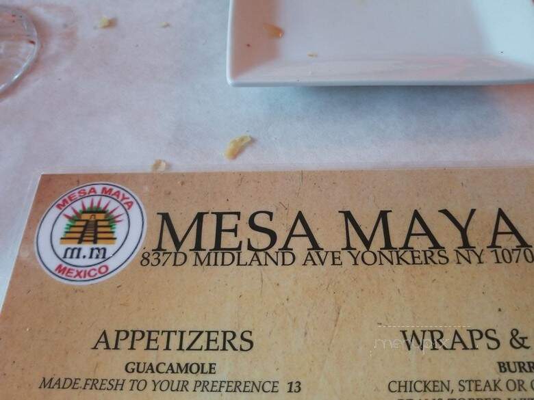 Mesa Maya - Yonkers, NY menu_pic