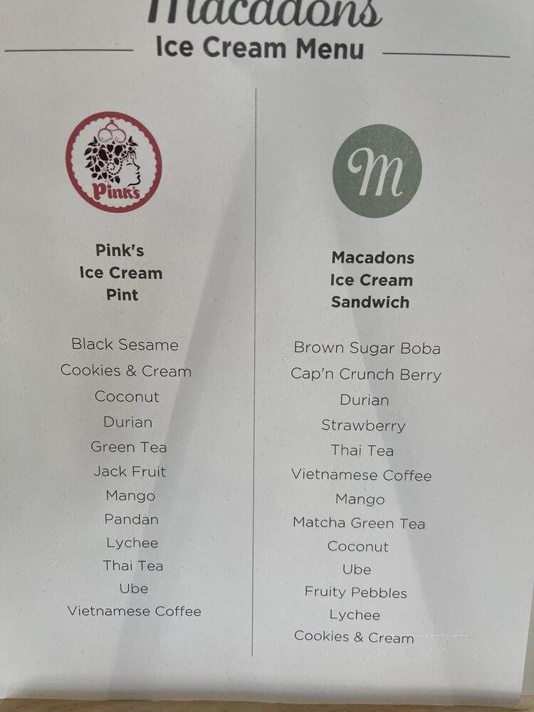 Macadons - Seattle, WA menu_pic