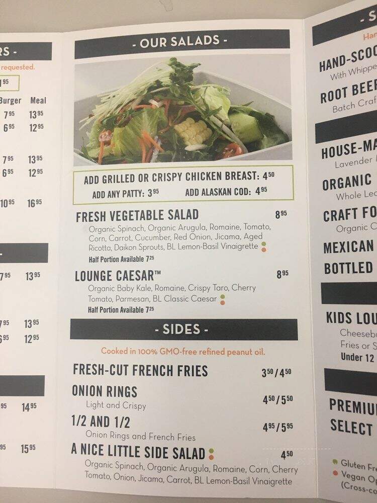 Burger Lounge - Sacramento, CA menu_pic