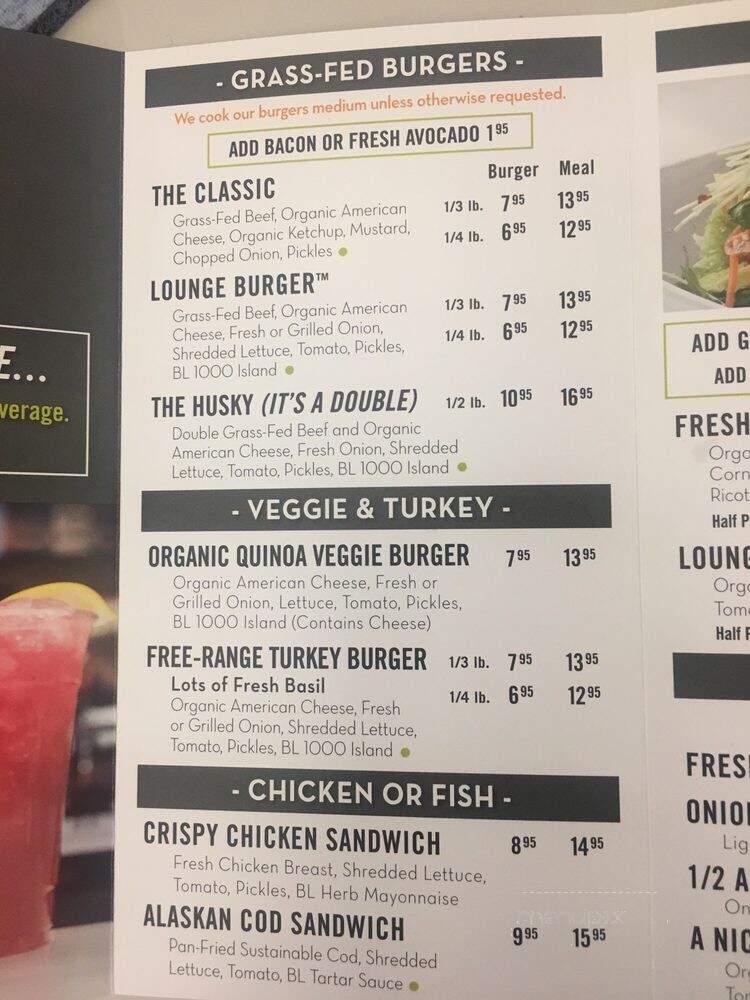 Burger Lounge - Sacramento, CA menu_pic