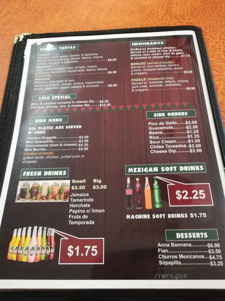 Mi Mexico - Springdale, WA menu_pic