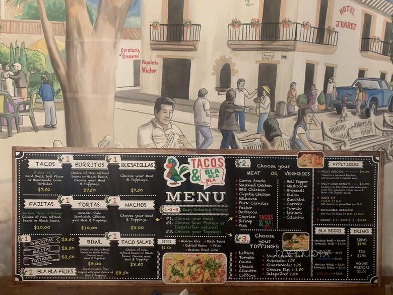 Tacos & Blaa Blaa Bla - Simpsonville, SC menu_pic