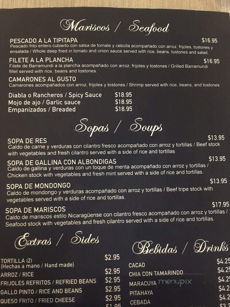 Portobanco's Restaurant - Los Angeles, CA menu_pic