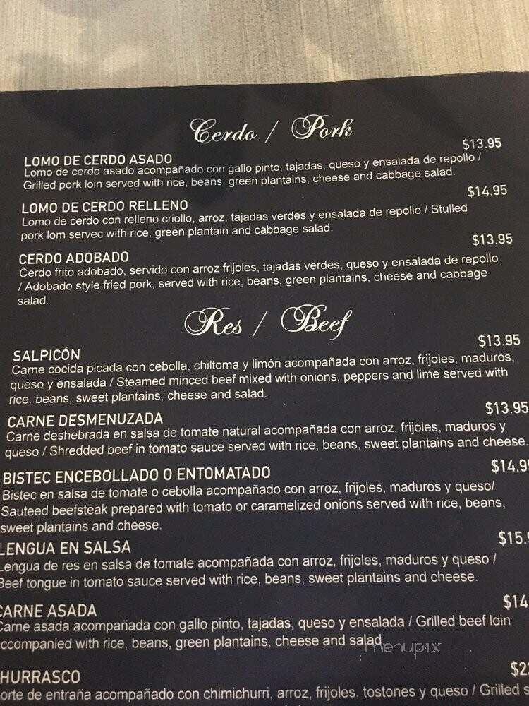 Portobanco's Restaurant - Los Angeles, CA menu_pic