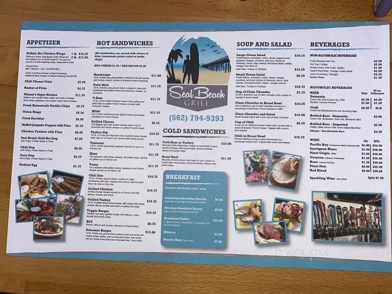 Seal Beach Grill - Seal Beach, CA menu_pic