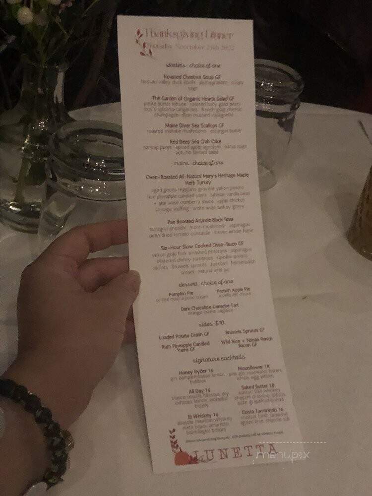 Lunetta Dining Room & Bar - Santa Monica, CA menu_pic