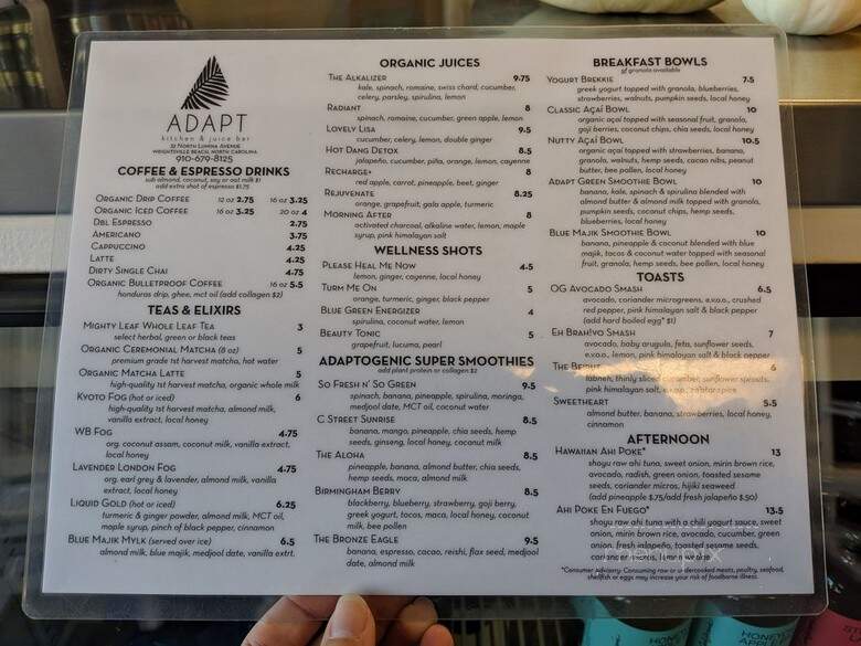 Adapt Kitchen and Juice Bar - Wrightsville Beach, NC