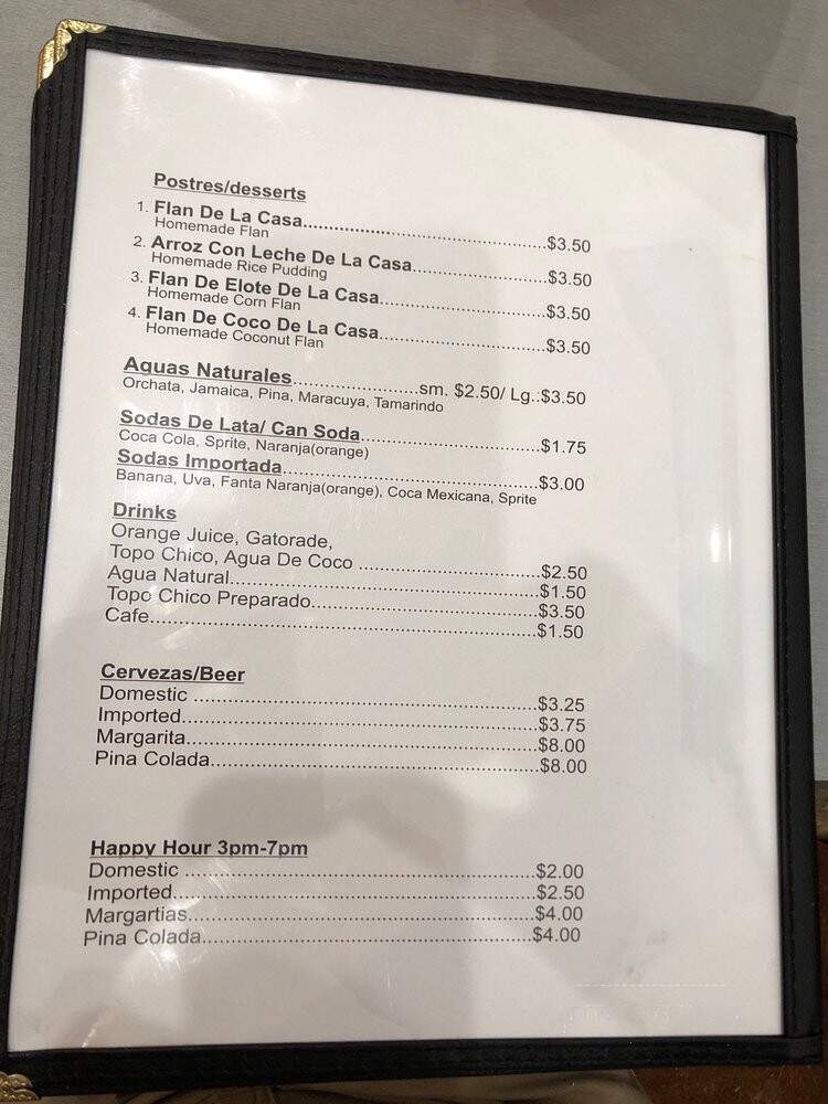 Baleadas Express - Houston, TX menu_pic