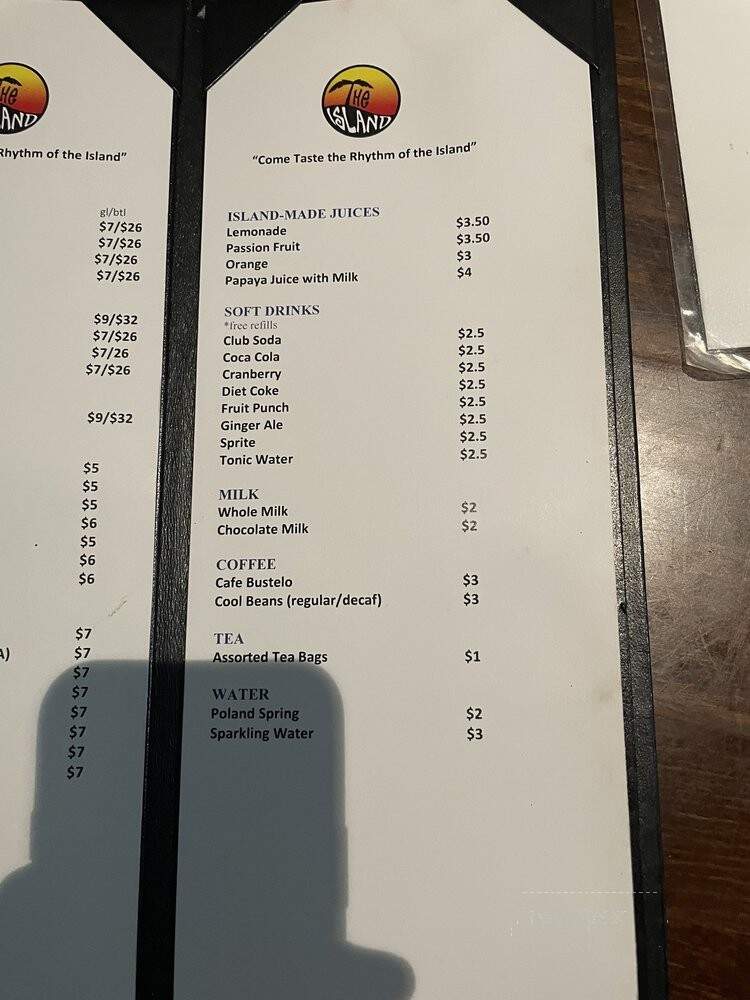The Island Caribbean Cuisine & Drinks - Malden, MA menu_pic