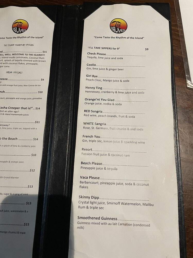 The Island Caribbean Cuisine & Drinks - Malden, MA menu_pic