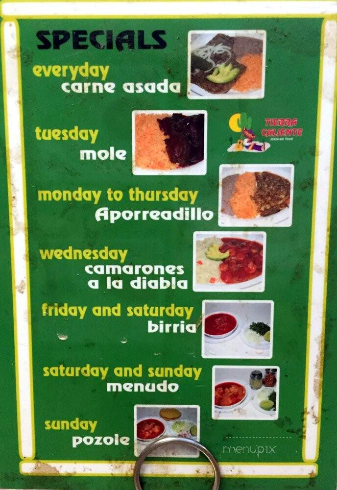 Restaurante Tierra Caliente - Kansas City, KS menu_pic