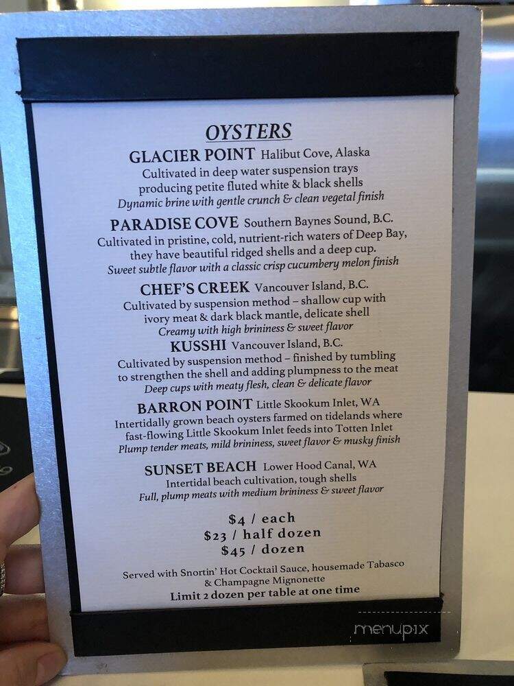 Oyster 369 - Kapaa, HI menu_pic