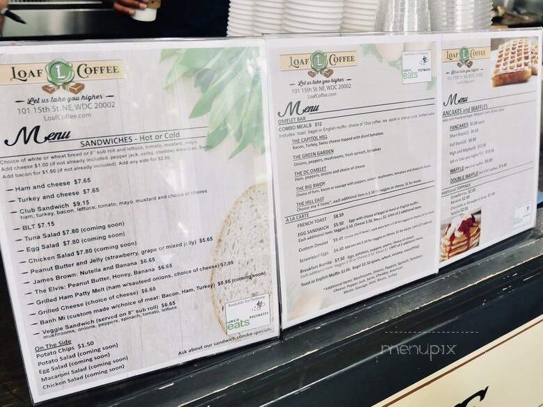 Loaf Coffee - Washington, DC menu_pic