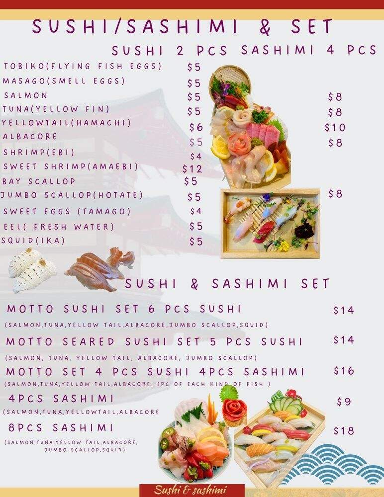 Motto Ramen - Westminster, CA menu_pic