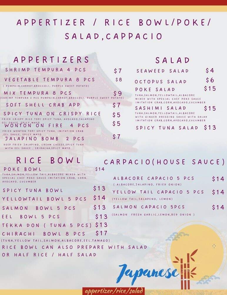 Motto Ramen - Westminster, CA menu_pic