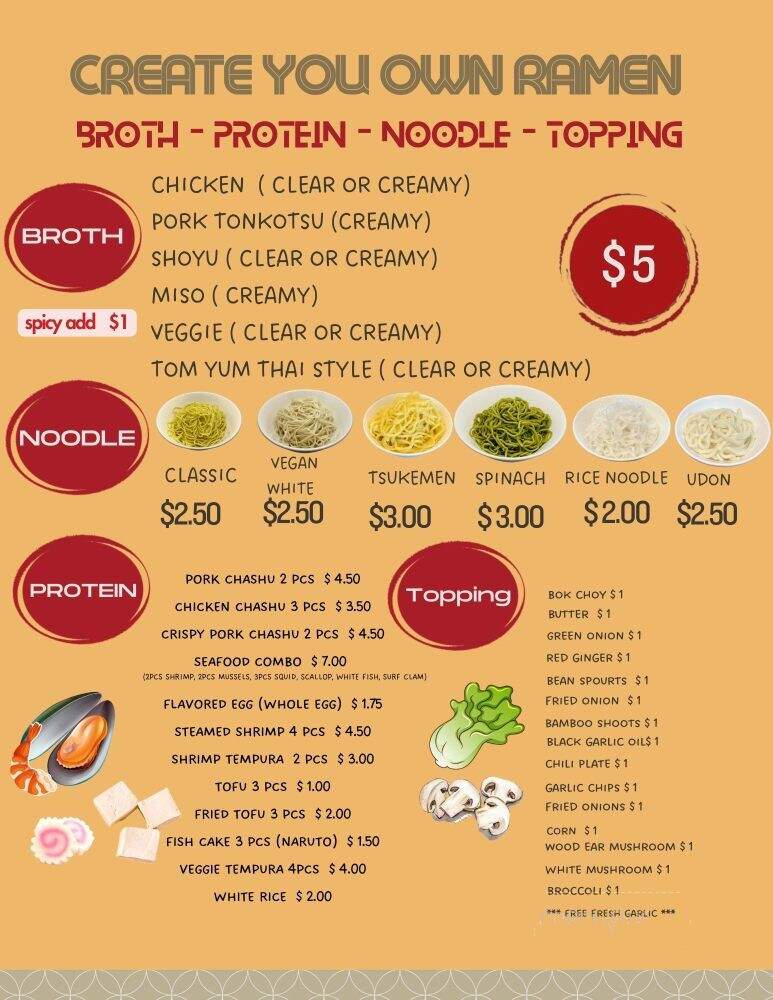 Motto Ramen - Westminster, CA menu_pic