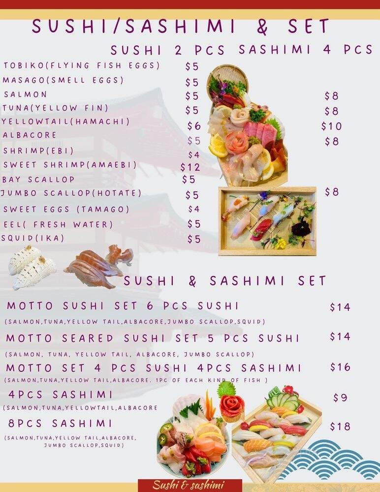 Motto Ramen - Westminster, CA menu_pic