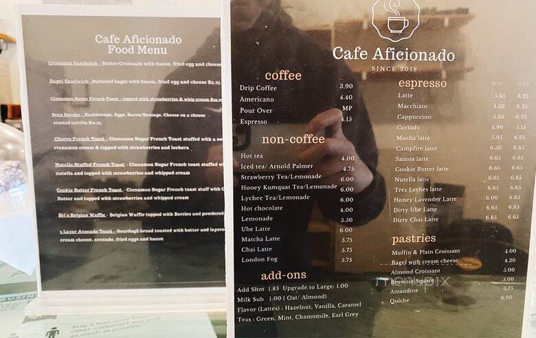 Cafe Aficionado - Los Angeles, CA menu_pic