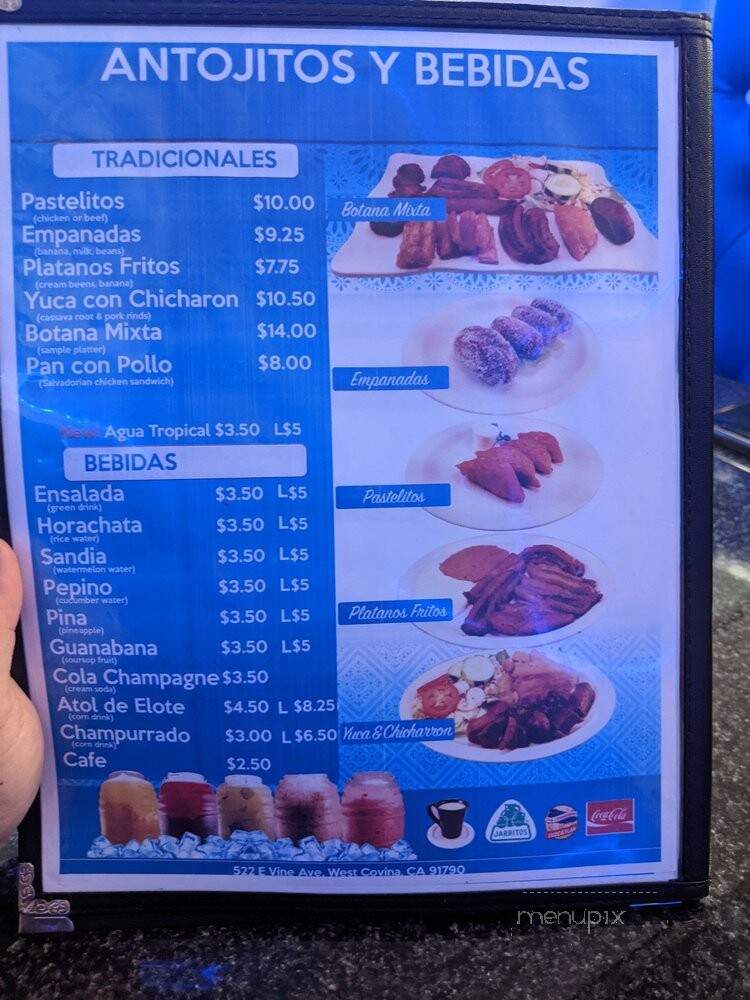 El Jireh Pupuseria y Restaurant - West Covina, CA menu_pic