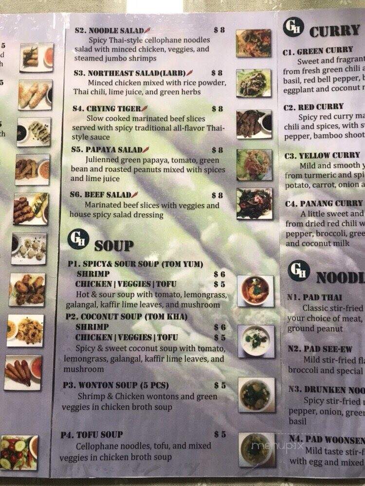 Green Herb Thai Cuisine - Drexel Hill, PA menu_pic