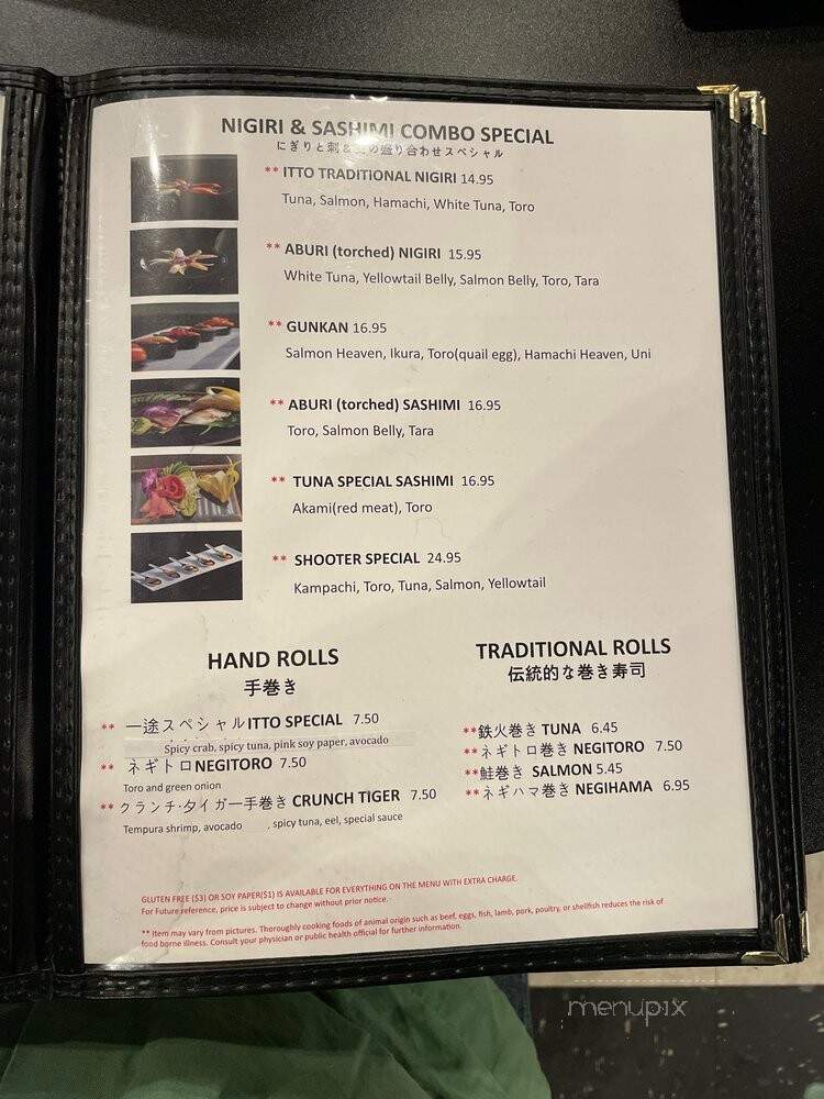 Itto Sushi - Salt Lake City, UT menu_pic