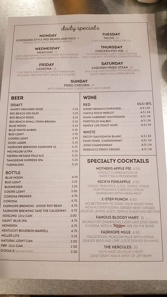 The District Hall - Fairhope, AL menu_pic