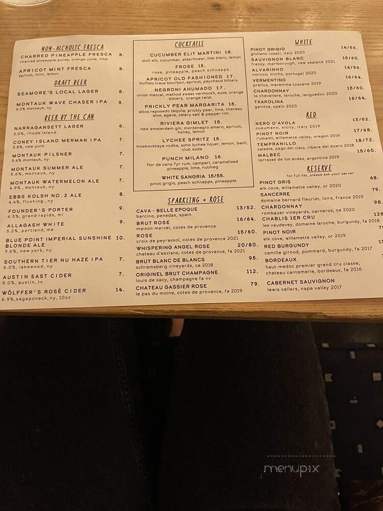 Seamore's - New York, NY menu_pic