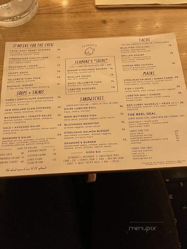 Seamore's - New York, NY menu_pic