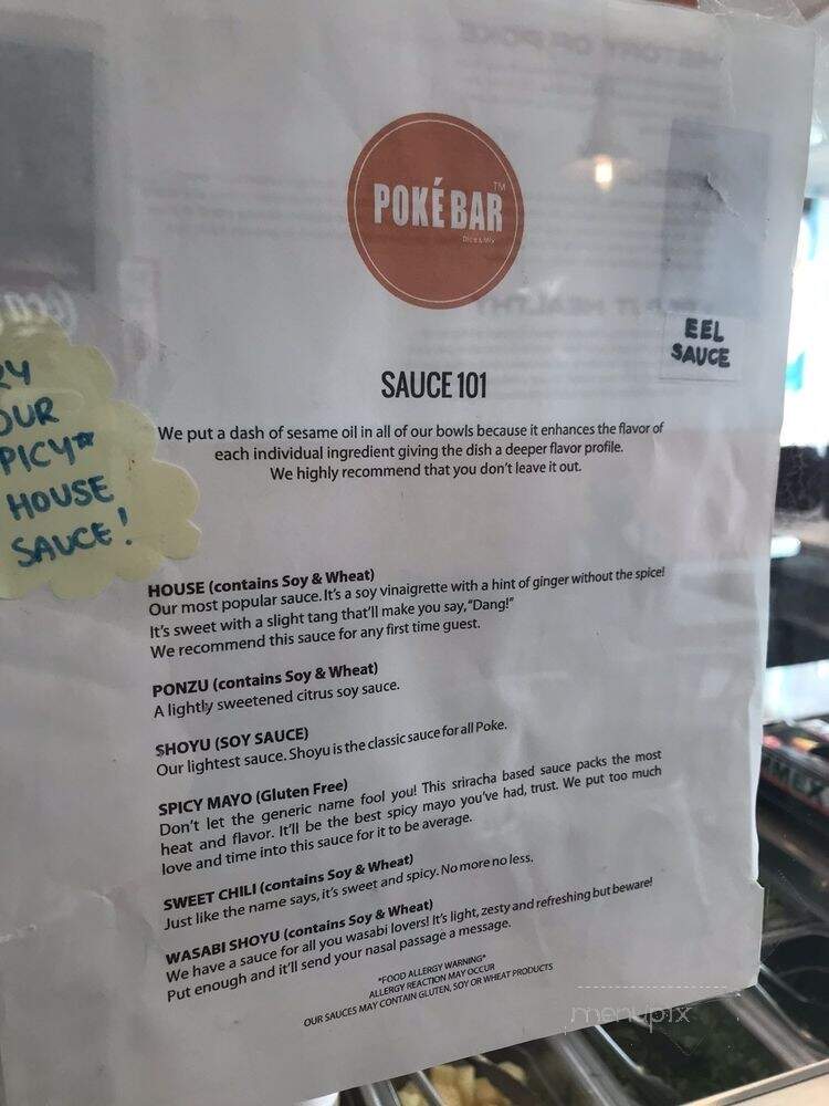 Poke Bar - Athens, GA menu_pic